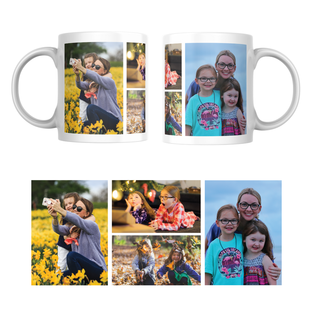 4 Photos Personalised Photo Mug