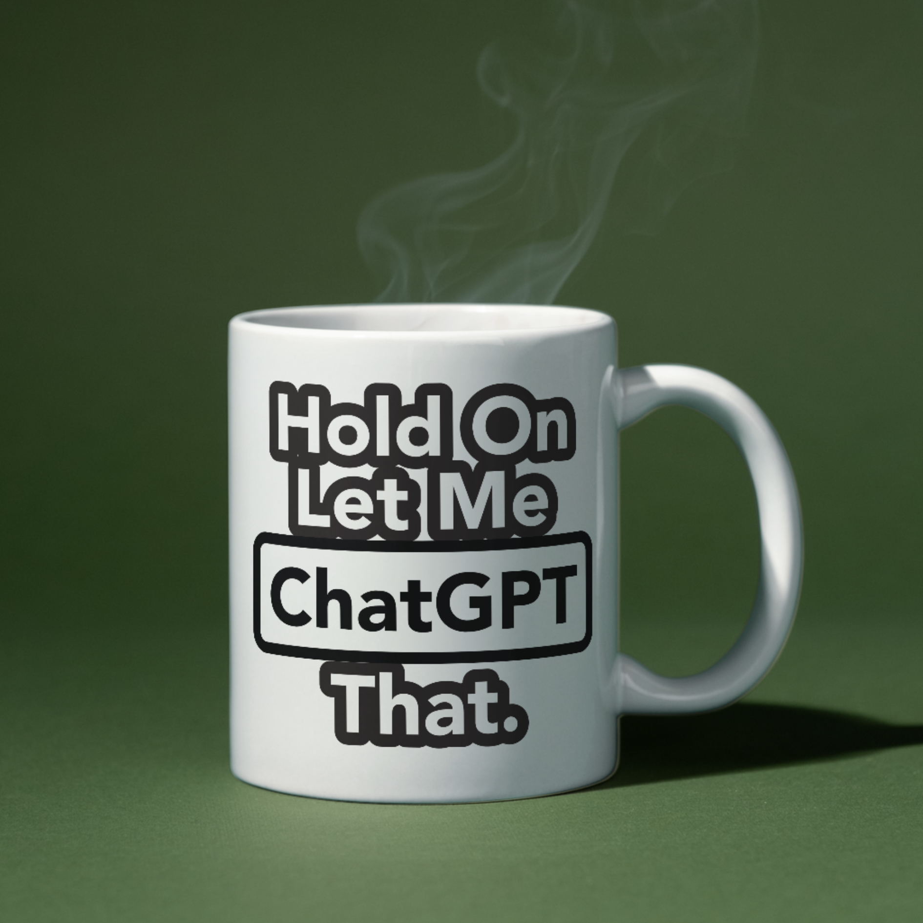 Hold On Let Me ChatGPT that Novelty Ceramic Mug