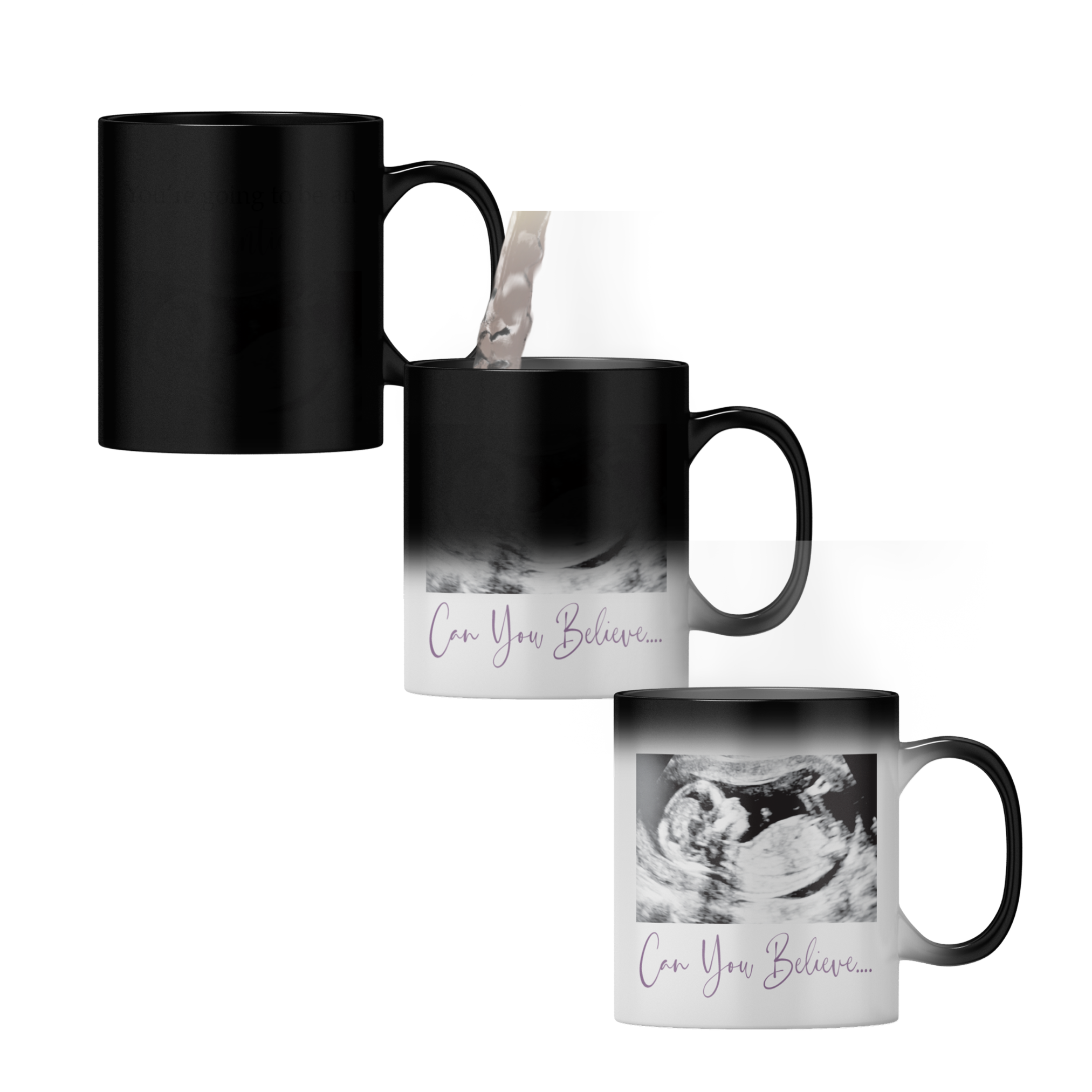 Personalised Heat Changing Scan Announcement Mug