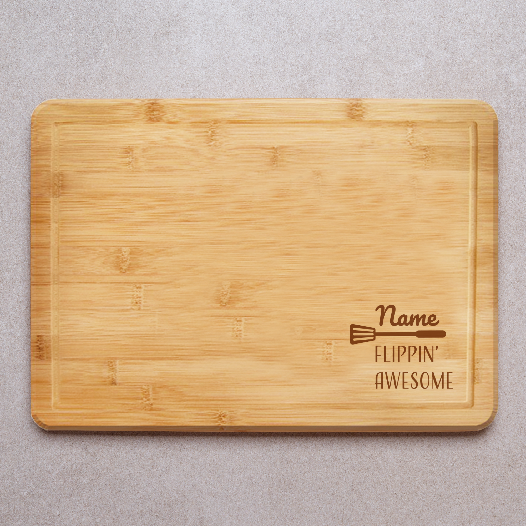 Flippin Awesome BBQ Themed Engraved Chopping Board