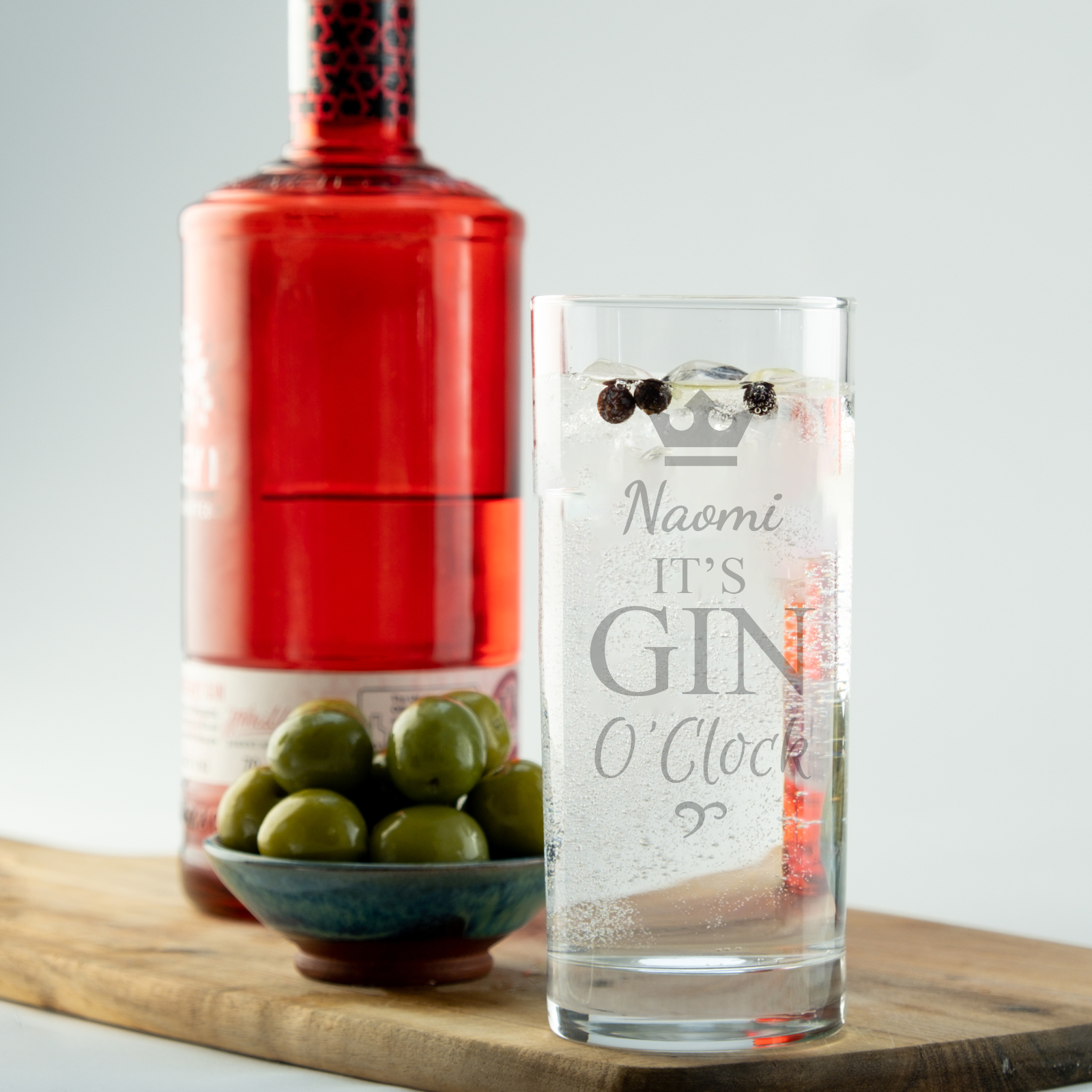 Its Gin OClock Engraved Hiball Glass