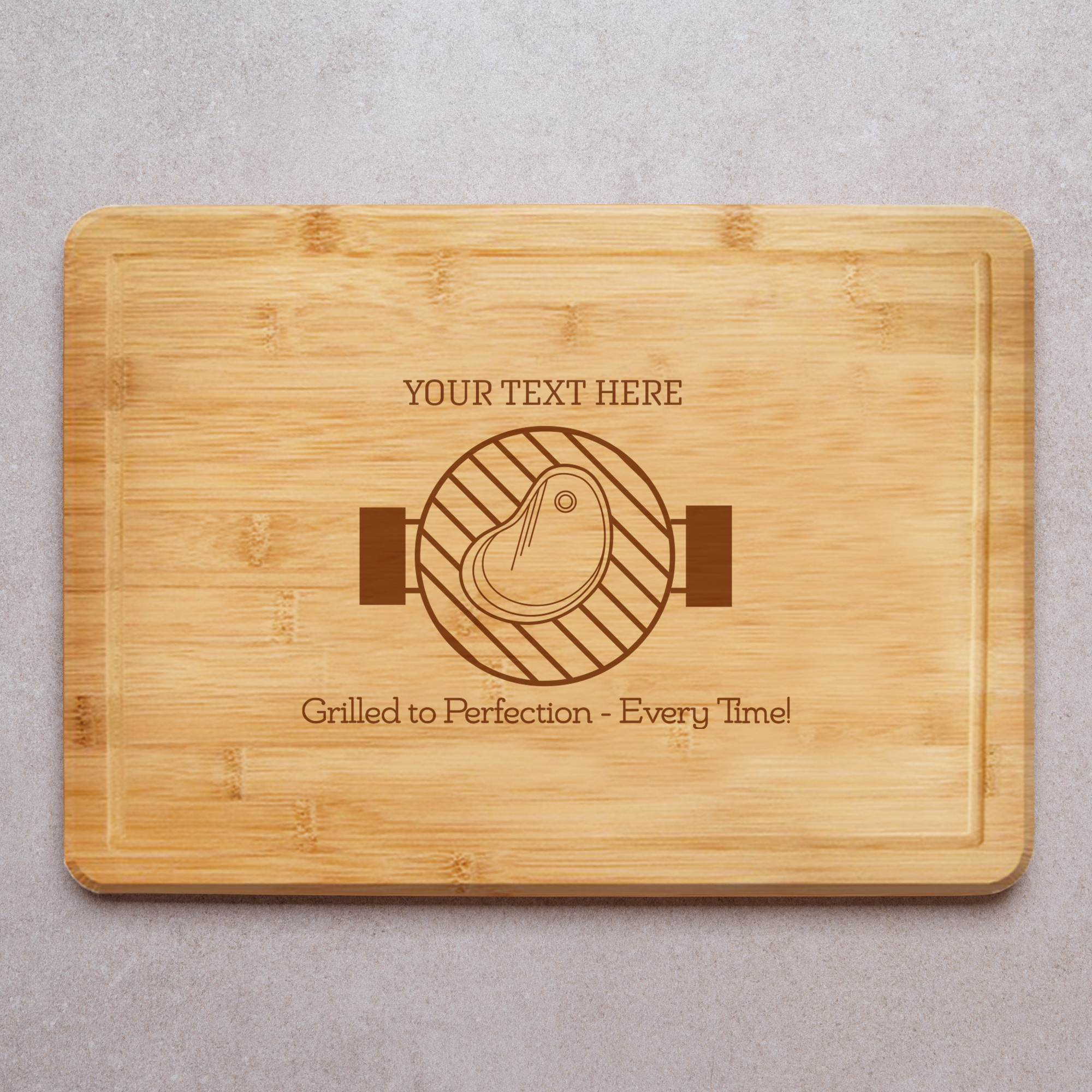 Grilled to Perfection BBQ Themed Engraved Chopping Board
