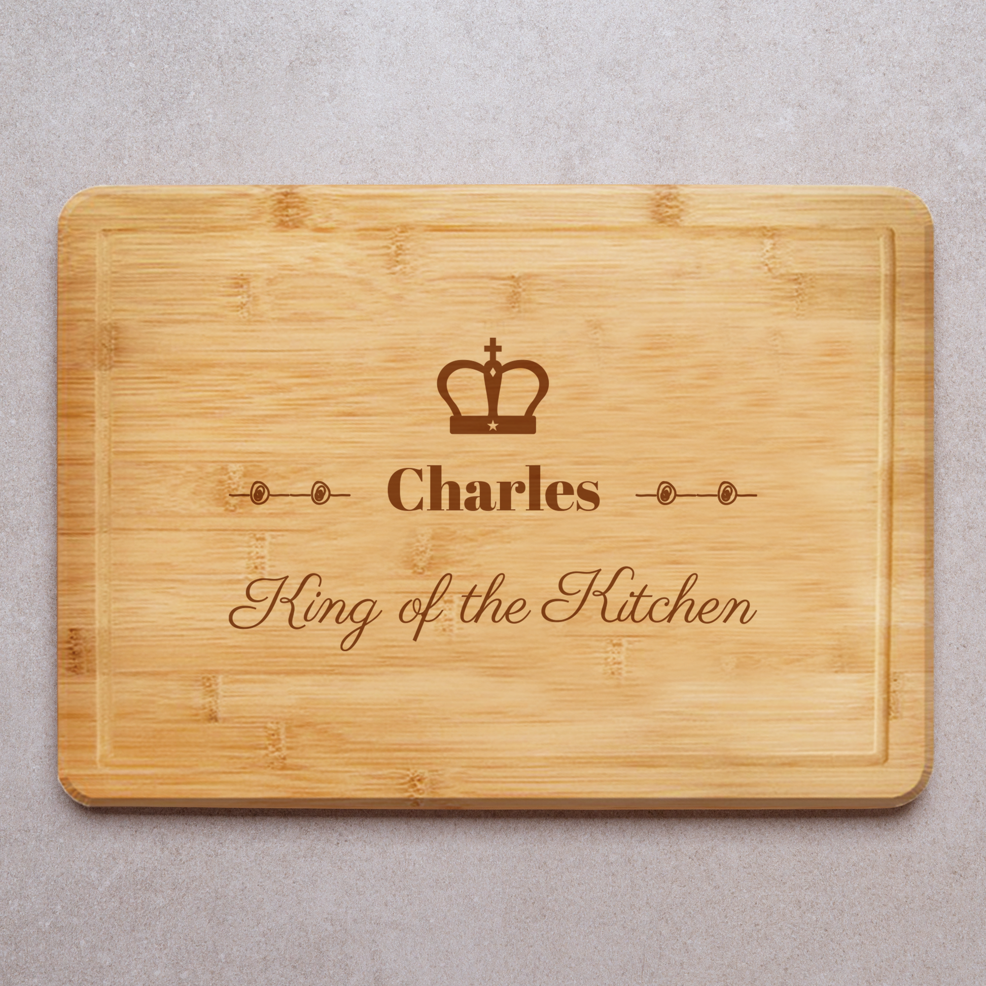 King Kitchen Engraved Chopping Board