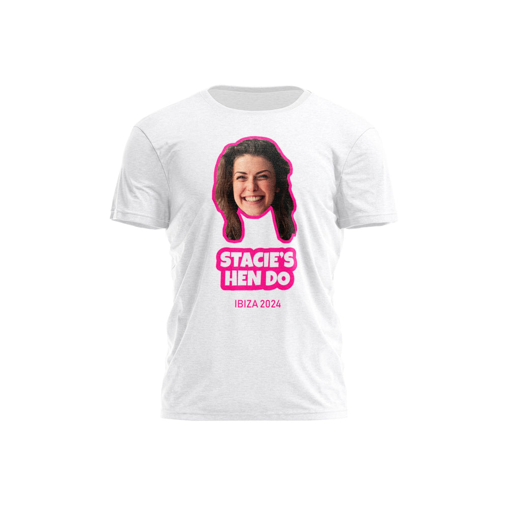 Large Photo Face Hen Do T-Shirt - YouPersonalise