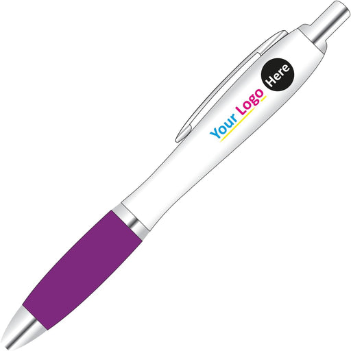 Personalised Digital Contour Promotional Pens - Purple - YouPersonalise