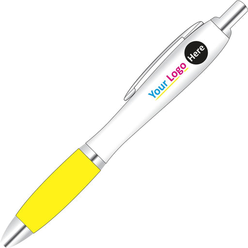 Personalised Digital Contour Promotional Pens - Yellow - YouPersonalise