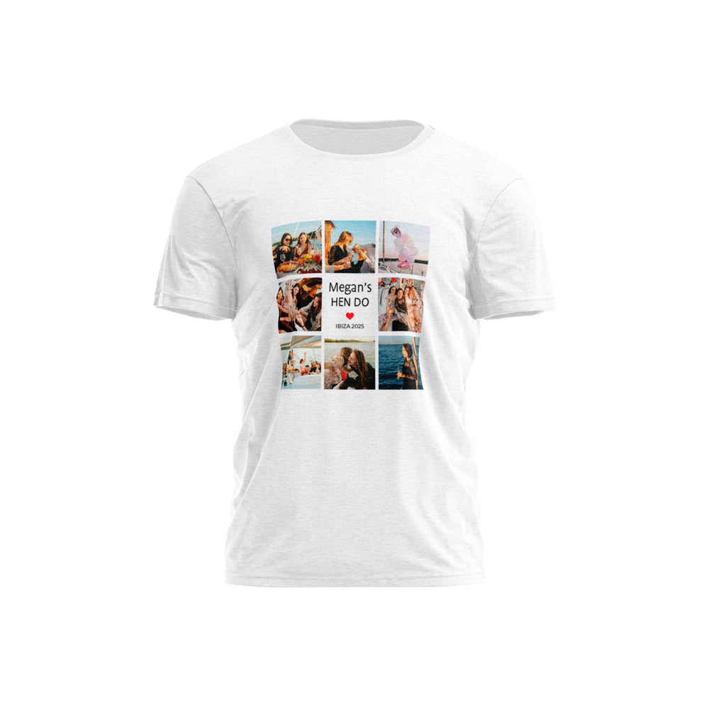 Photo Collage Hen Do T-Shirt - YouPersonalise