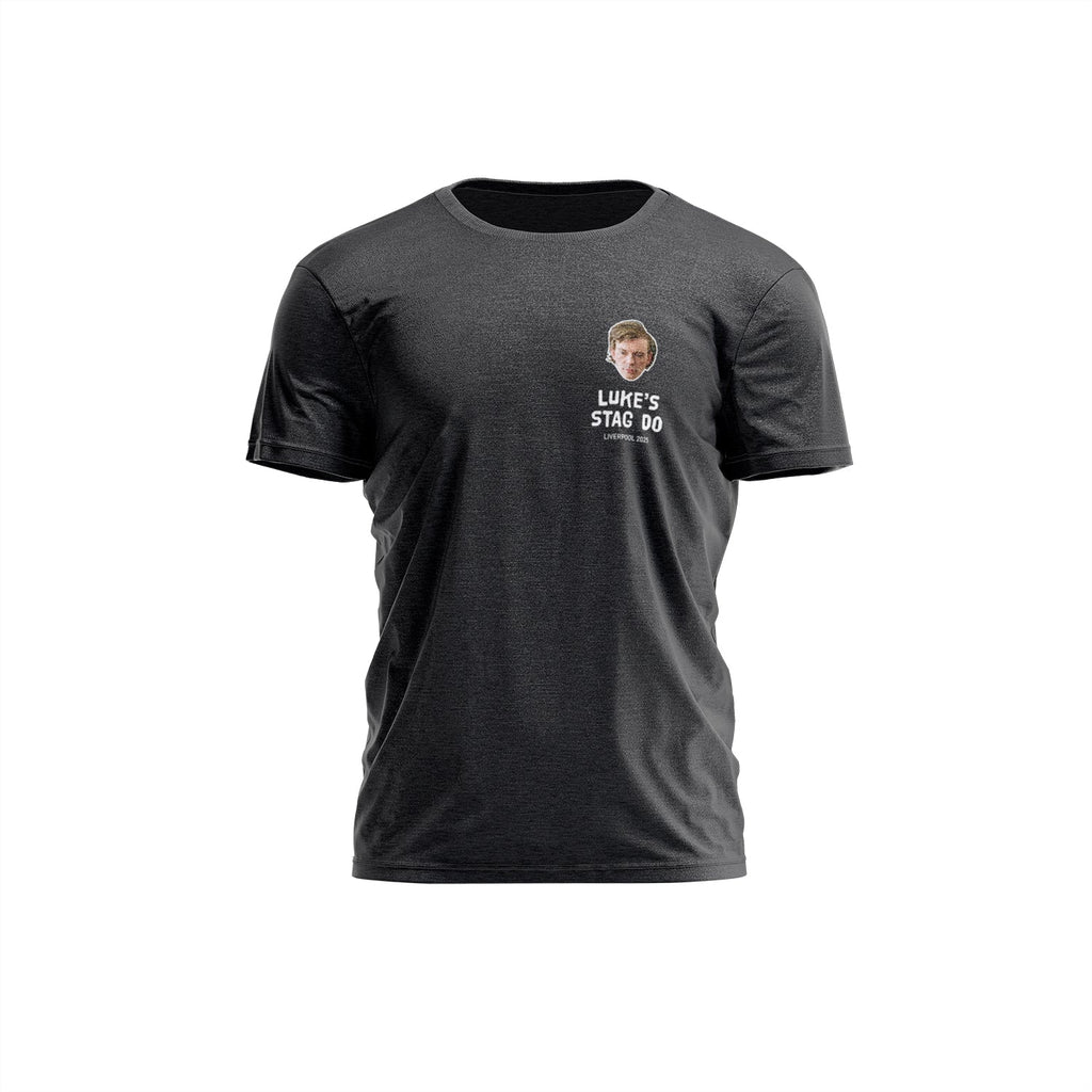 Small Face Chest Stag Do T-Shirt - YouPersonalise