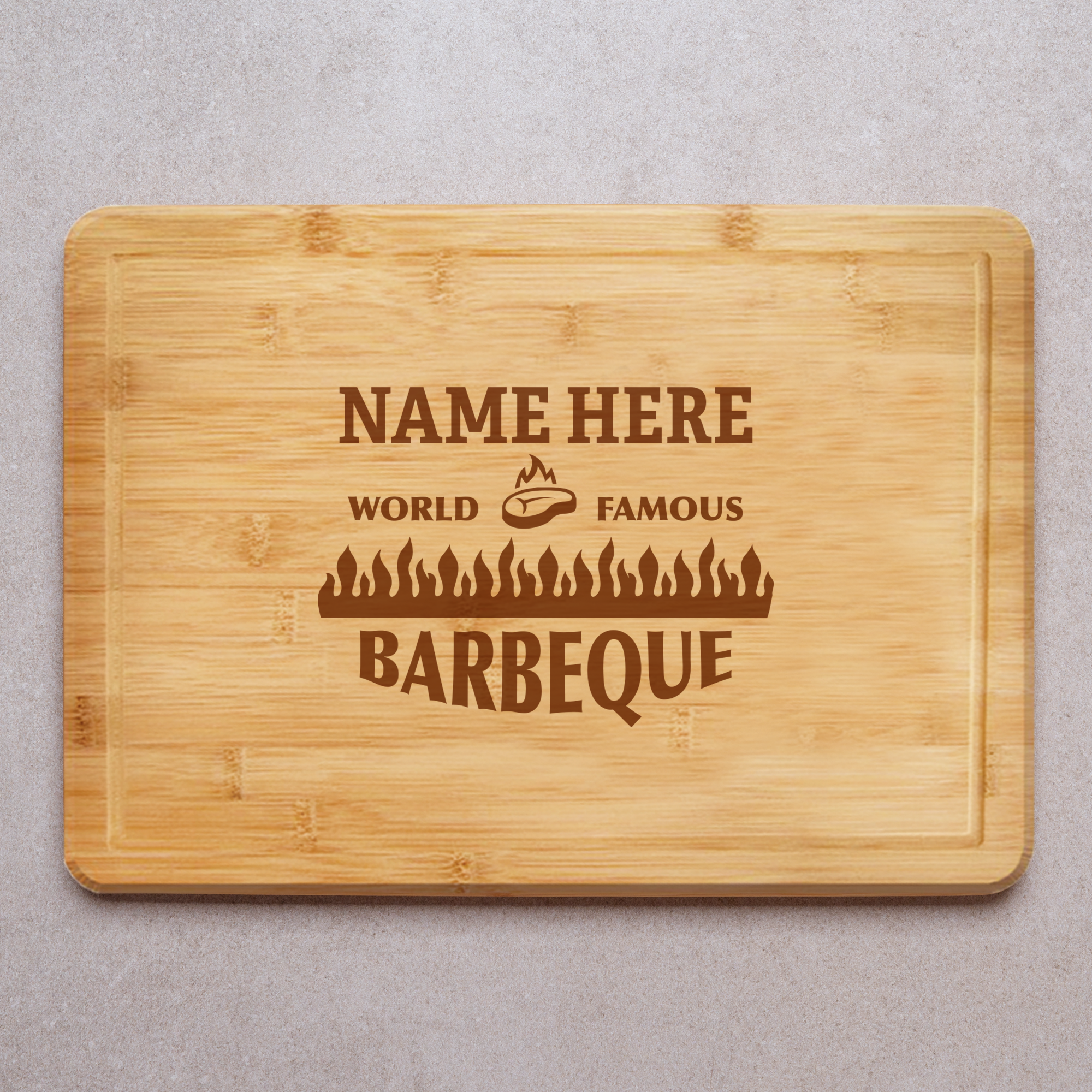 World Famous Barbeque Engraved BBQ Chopping Board