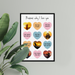 Reasons I Love You Personalised Photo Collage Upload With Messages and Framed in A3 Size - White or Black - YouPersonalise