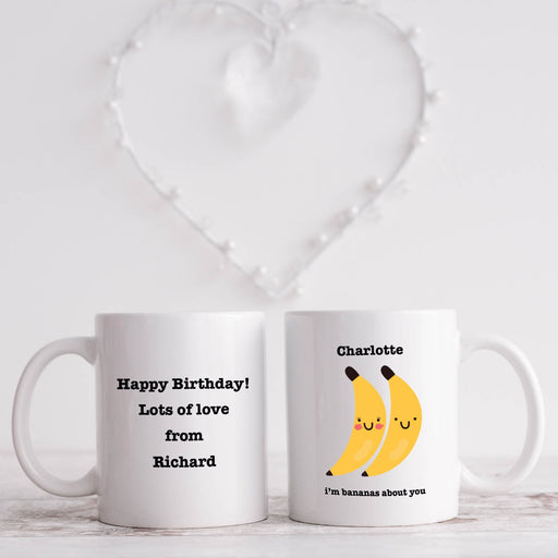 Bananas About You Personalised White Mug with Four Lines of Text - YouPersonalise