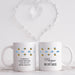 Busy Bee Design Personalised White Mug with Four Lines of Text - YouPersonalise