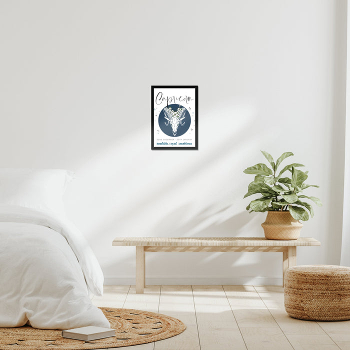 Capricorn Zodiac Print in A3 or A4, With or Without Black Frame - YouPersonalise