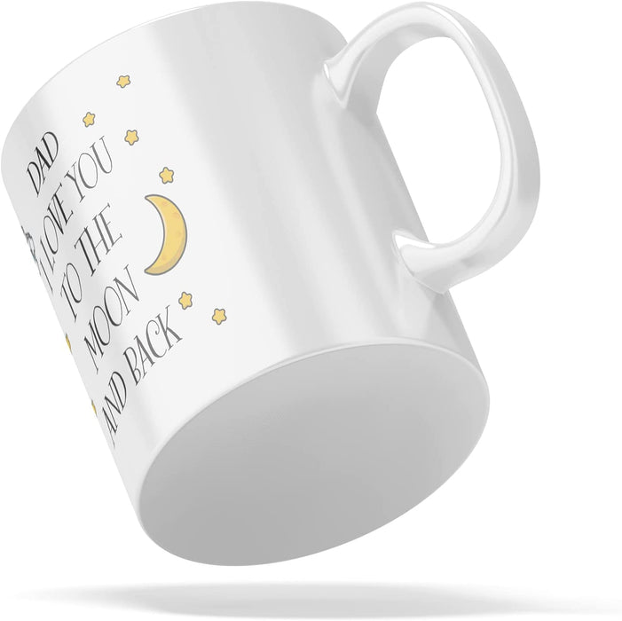 Dad I Love You to The Moon and Back 11oz Mug Cup - YouPersonalise