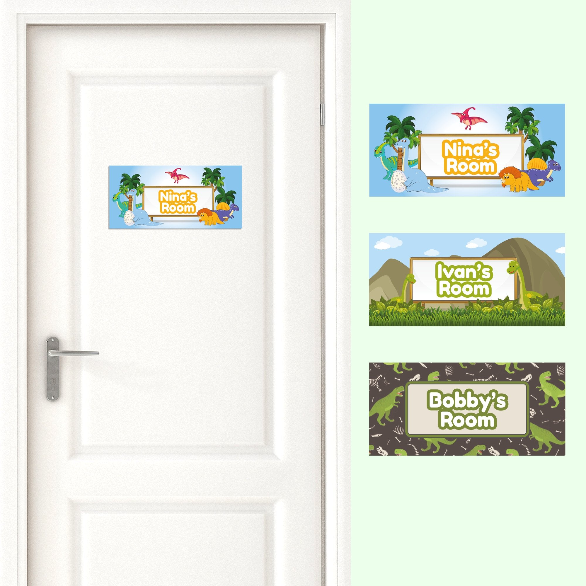Dinosaur Themed Bedroom Door Sign