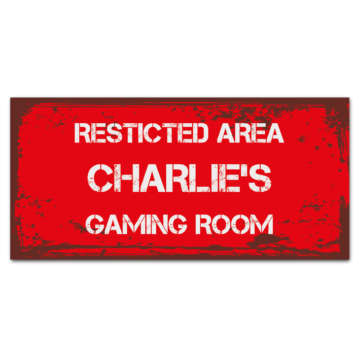Gamer Themed Bedroom Door Sign - YouPersonalise