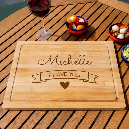 I LOVE YOU Personalised Engraved Chopping Board - YouPersonalise