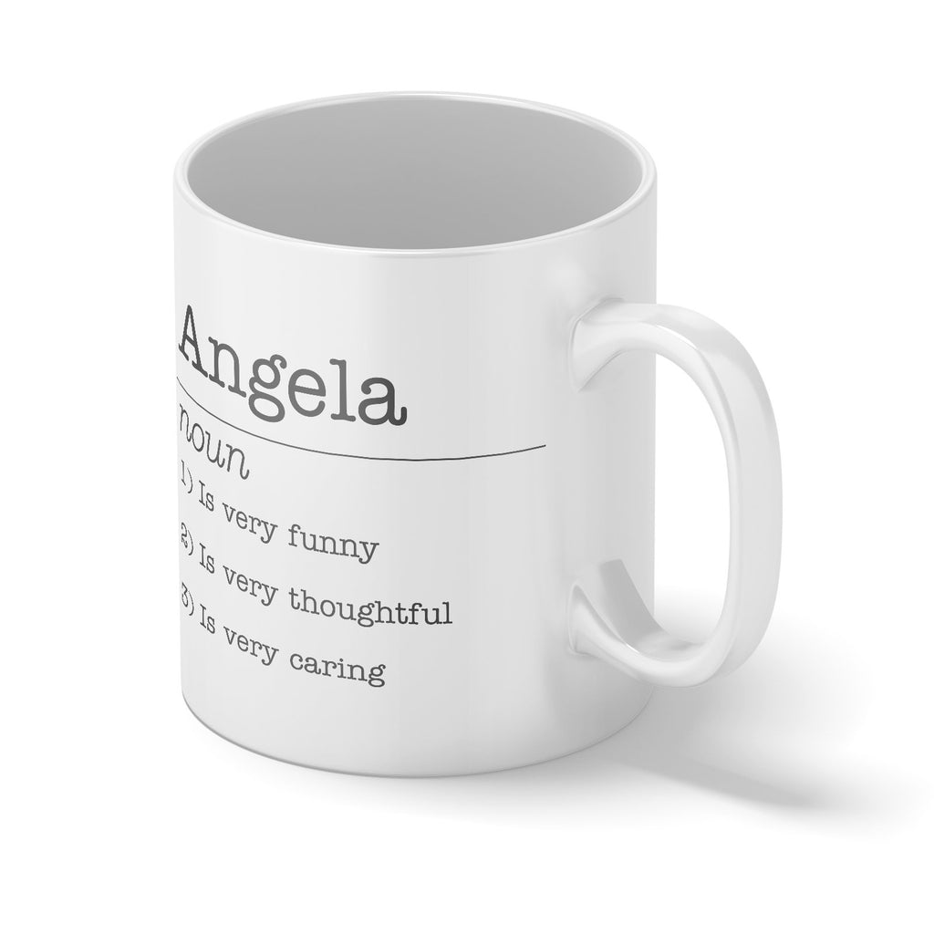 Name and Noun Description Personalised White Coffee Cup - YouPersonalise