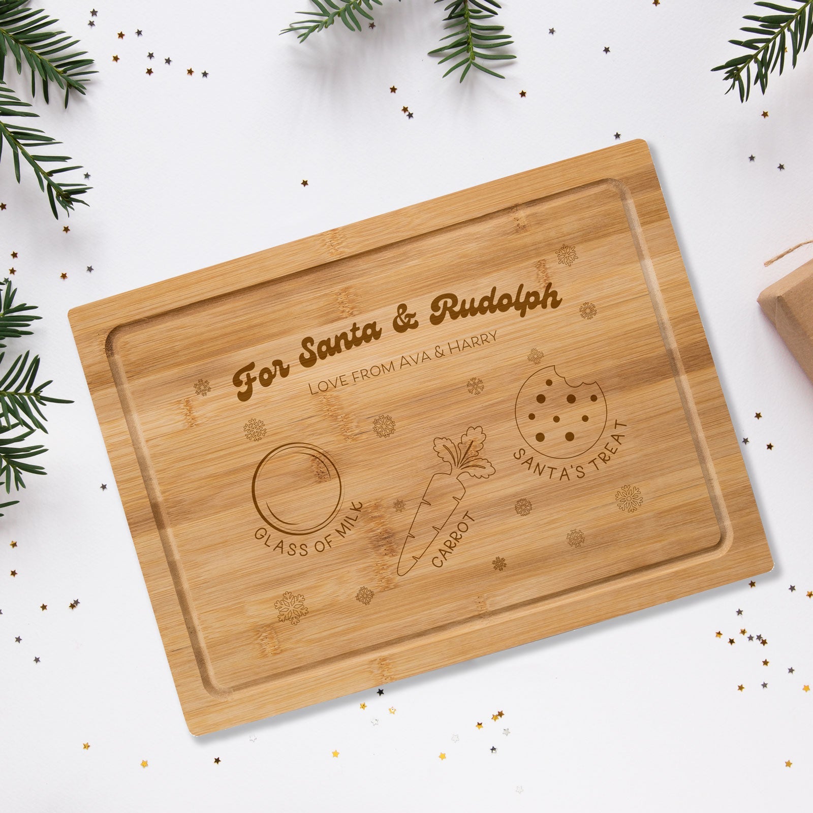 Personalised Christmas Eve Chopping Board