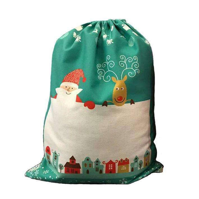 Personalised Christmas Linen drawstring Sack - S or L - YouPersonalise