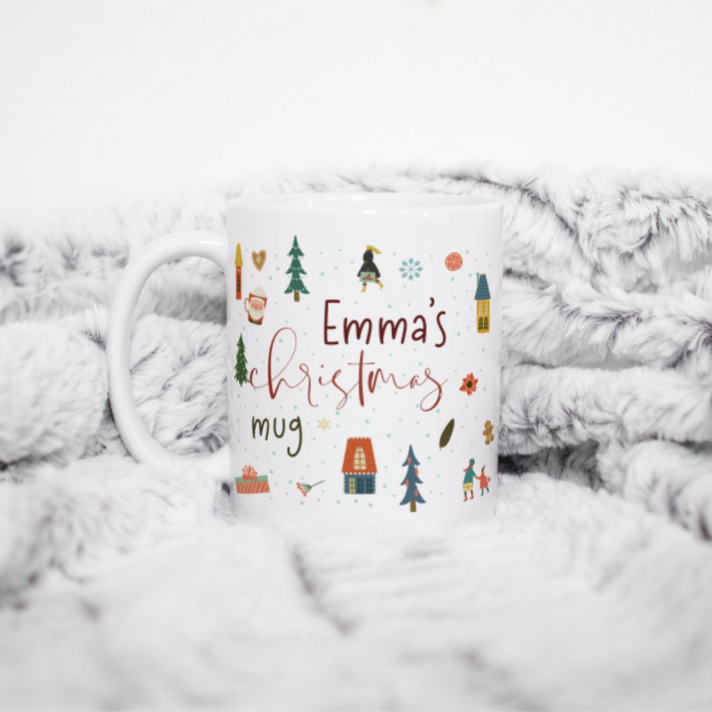 Personalised Christmas Mug with Name (11oz White Ceramic) - YouPersonalise