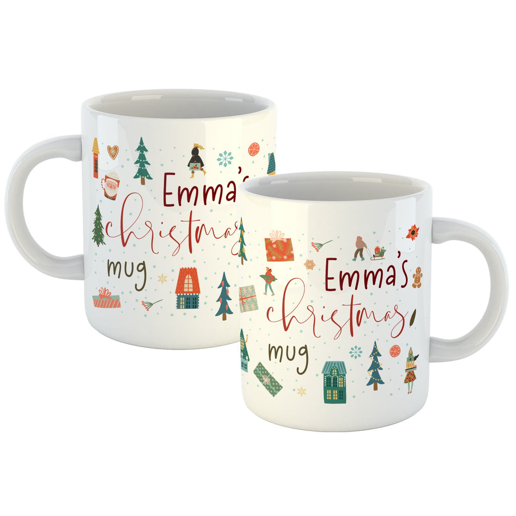 Personalised Christmas Mug with Name (11oz White Ceramic) - YouPersonalise