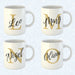 Personalised Golden Initial with Name White Mug - YouPersonalise