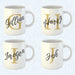 Personalised Golden Initial with Name White Mug - YouPersonalise