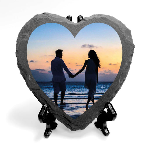 Personalised Heart Shaped Photo Slate Printed Gift - YouPersonalise