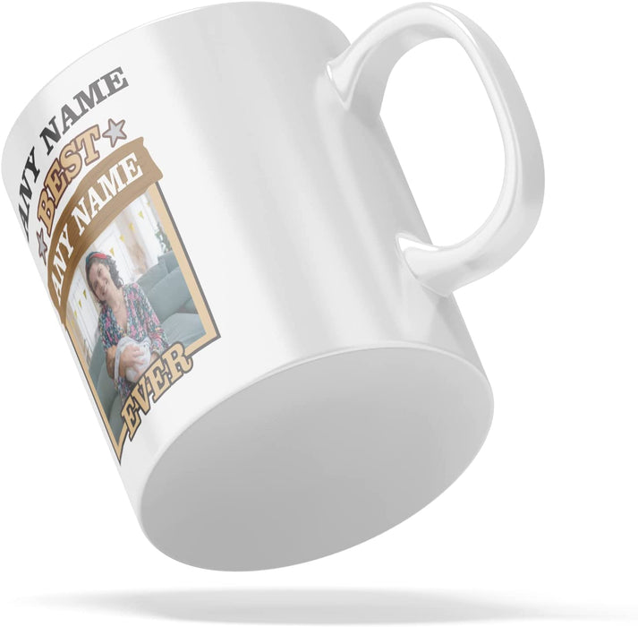 Personalised Mug Best Ever - Add Your Special One's Name, Relation and A Photo (11oz) - Custom Gift for Birthdays, Christmas, Special Occasions, Secret Santa - YouPersonalise