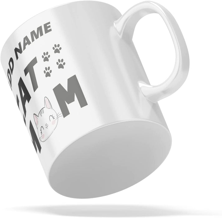 Personalised Mug Cat Mum - Add Your Special One's Name (11oz) - Custom Gift for Birthdays, Christmas, Special Occasions - YouPersonalise