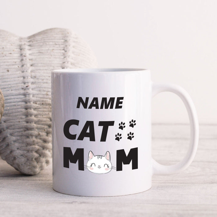 Personalised Mug Cat Mum - Add Your Special One's Name (11oz) - Custom Gift for Birthdays, Christmas, Special Occasions - YouPersonalise