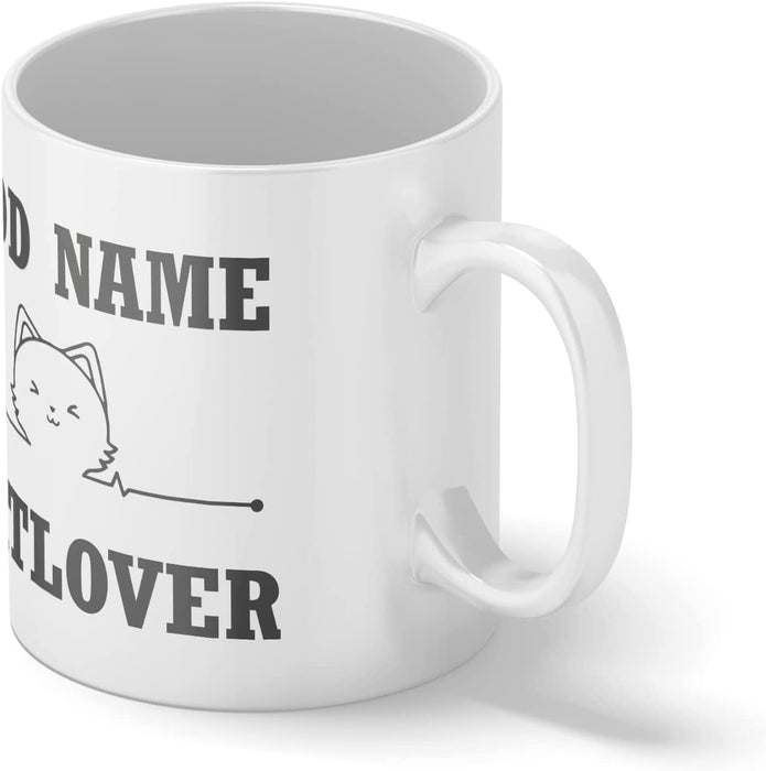 Personalised Mug CATLOVER - Add Your Special One's Name (11oz) - Custom Gift for Birthdays, Christmas, Special Occasions - YouPersonalise