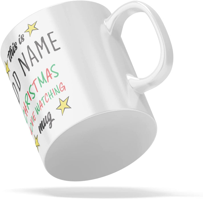 Personalised Mug Christmas Movie Watching - Add Your Special One's Name (11oz) - Custom Gift for Birthdays, Christmas, Special Occasions, Secret Santa - YouPersonalise