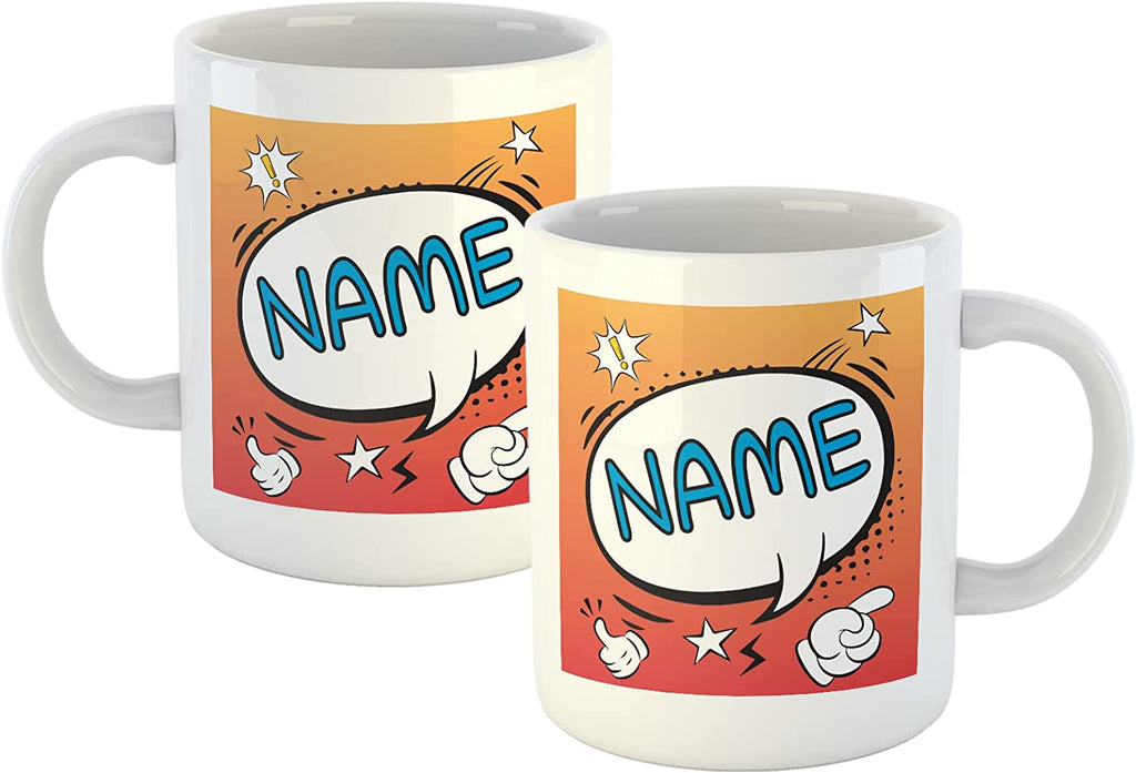 Personalised Mug Comic Style - Add Your Special One's Name (11oz) - Custom Gift for Birthdays, Christmas, Special Occasions, Secret Santa - YouPersonalise