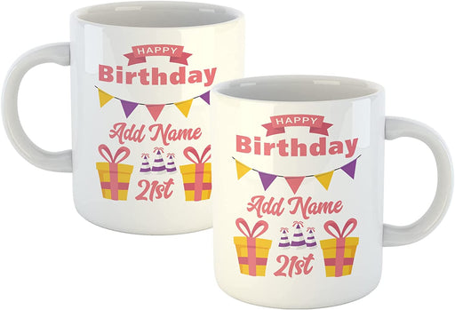 Personalised Mug Happy Birthday Age - Add Your Special One's Name (11oz) - Custom Gift for Birthdays, Christmas, Special Occasions, Secret Santa - YouPersonalise