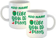 Personalised Mug Olive You to Pieces - Add Your Special One's Name (11oz) - Custom Gift for Birthdays, Christmas, Special Occasions - YouPersonalise