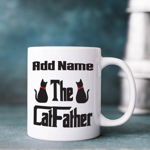 Personalised Mug The CatFather - Add Your Special One's Name (11oz) - Custom Gift for Birthdays, Christmas, Special Occasions - YouPersonalise