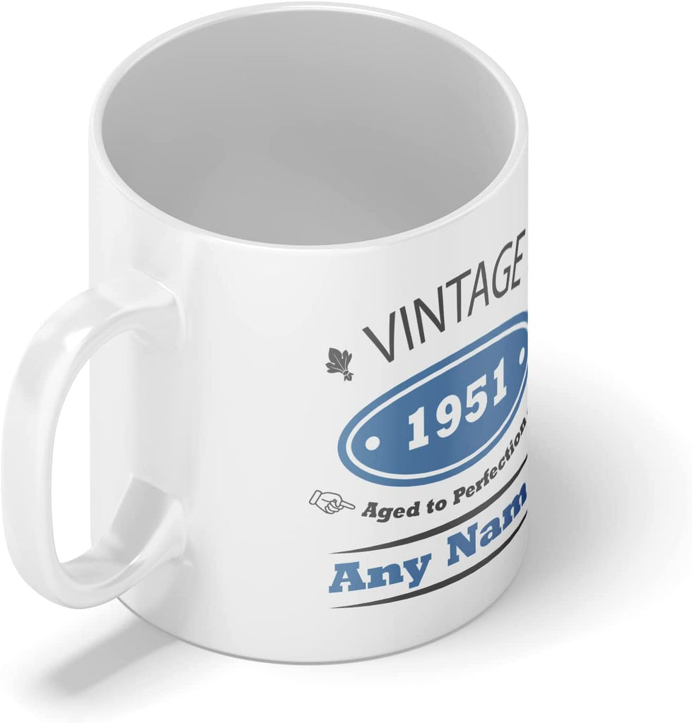 Personalised Mug Vintage - Aged to Perfection - Add Your Special One's Name and Birth Year (11oz) - Custom Gift for Birthdays, Christmas, Special Occasions, Secret Santa - YouPersonalise