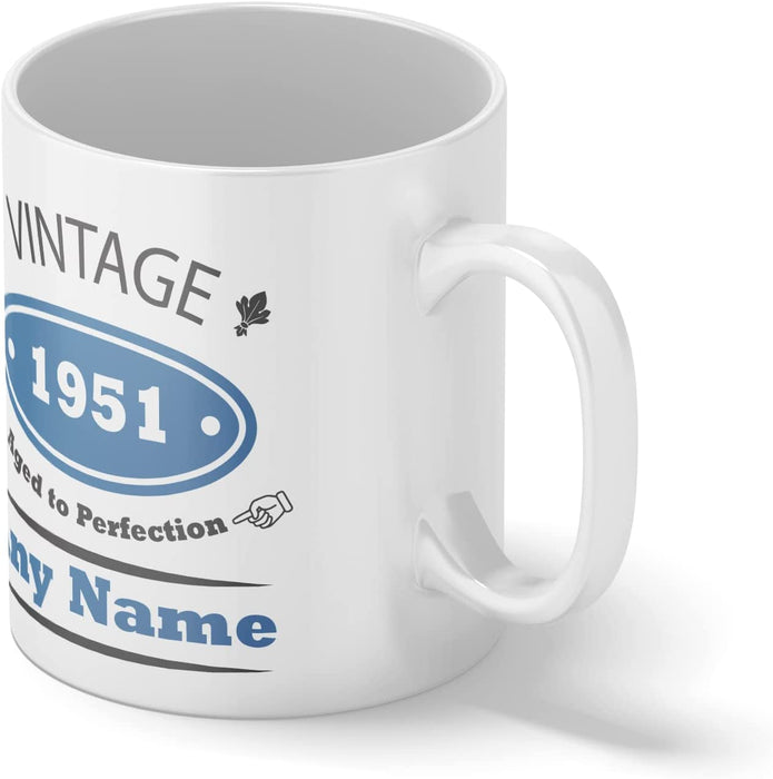 Personalised Mug Vintage - Aged to Perfection - Add Your Special One's Name and Birth Year (11oz) - Custom Gift for Birthdays, Christmas, Special Occasions, Secret Santa - YouPersonalise