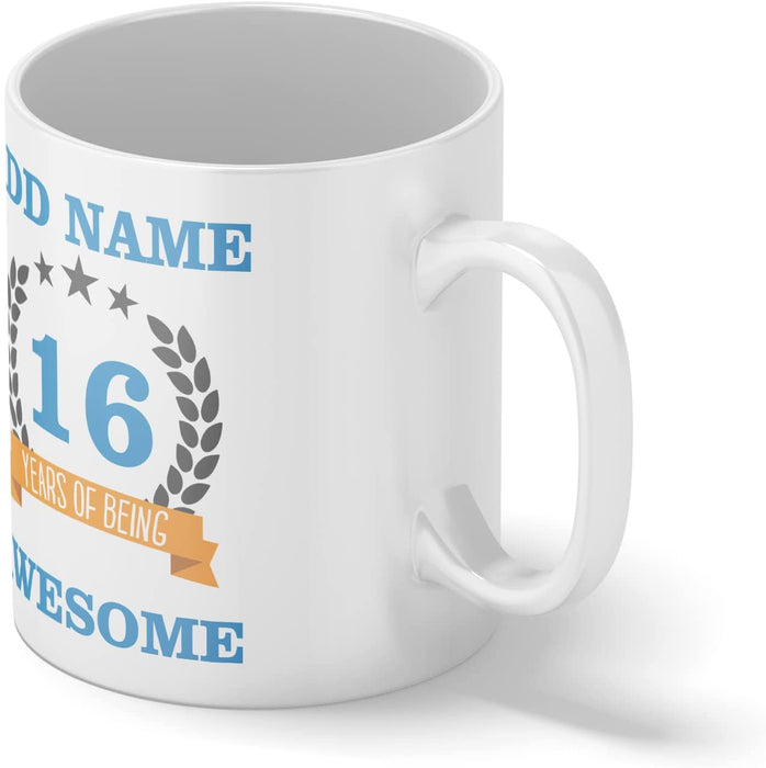 Personalised Mug Years of Being Awesome - Add Your Special One's Name (11oz) - Custom Gift for Birthdays, Christmas, Special Occasions, Secret Santa - YouPersonalise