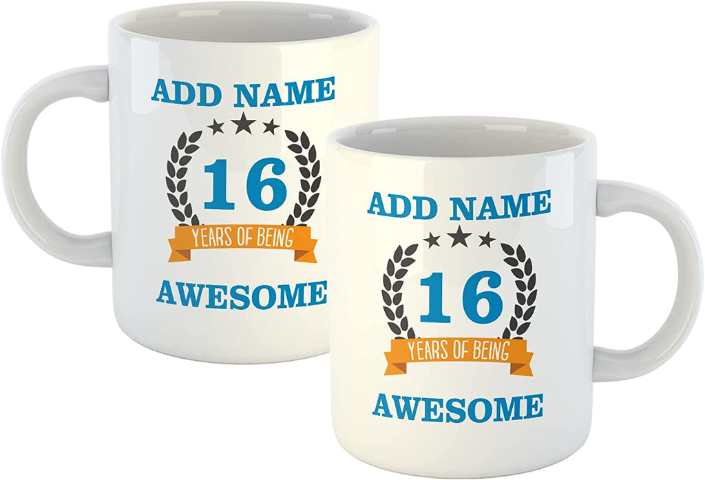 Personalised Mug Years of Being Awesome - Add Your Special One's Name (11oz) - Custom Gift for Birthdays, Christmas, Special Occasions, Secret Santa - YouPersonalise