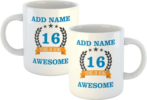 Personalised Mug Years of Being Awesome - Add Your Special One's Name (11oz) - Custom Gift for Birthdays, Christmas, Special Occasions, Secret Santa - YouPersonalise