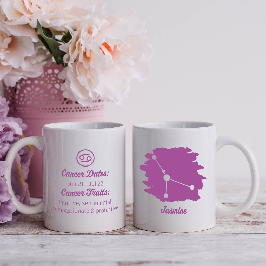 Personalised Name Zodiac Star Sign Mug - Cancer - YouPersonalise