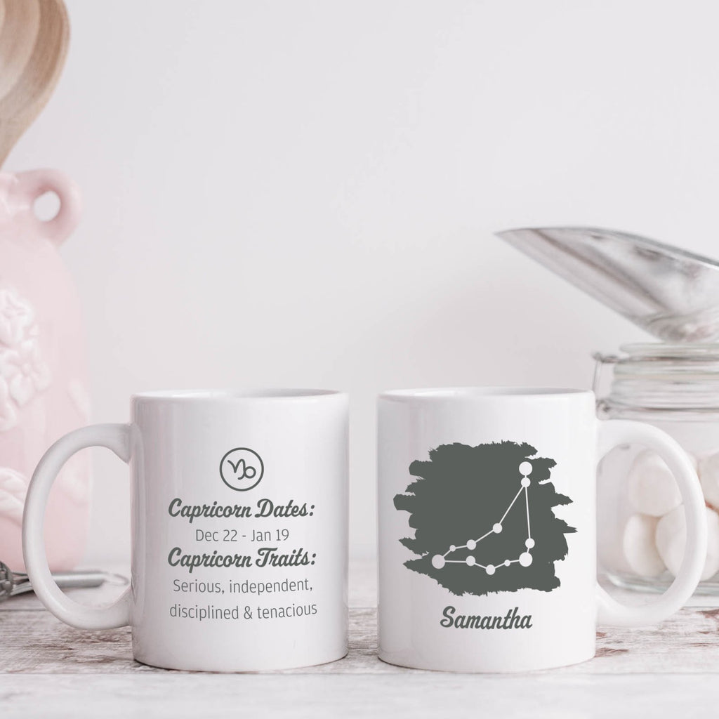 Personalised Name Zodiac Star Sign Mug - Capricorn - YouPersonalise