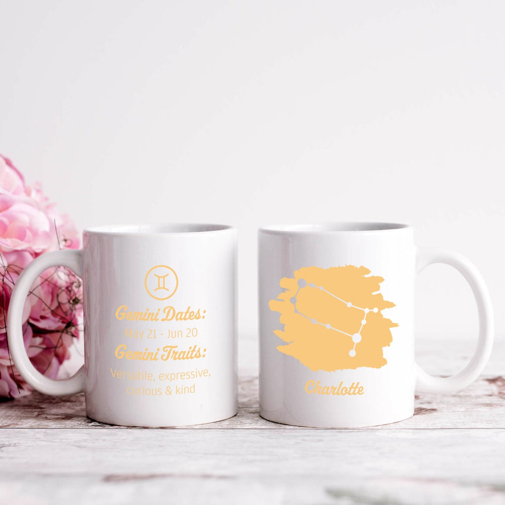 Personalised Name Zodiac Star Sign Mug - Gemini - YouPersonalise