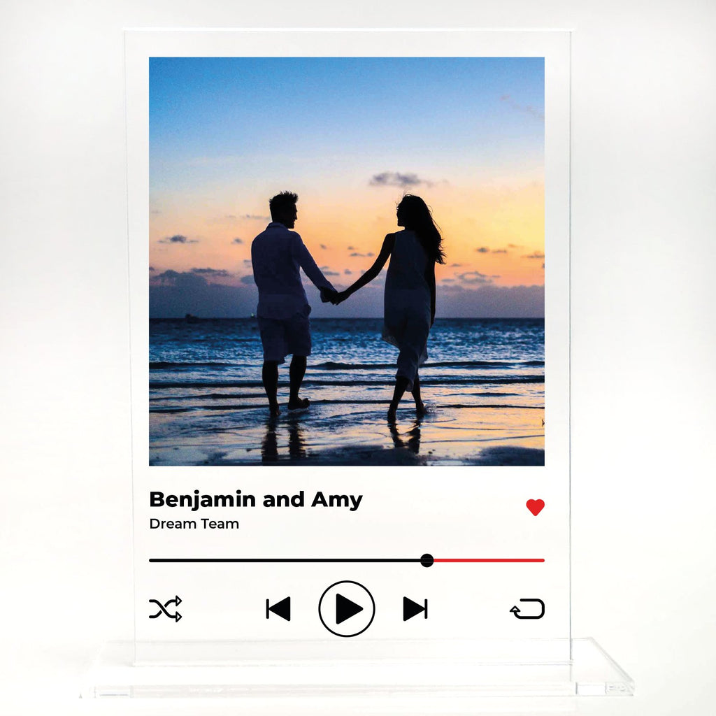 Personalised Spotify Themed Acrylic Plaque With Base - YouPersonalise