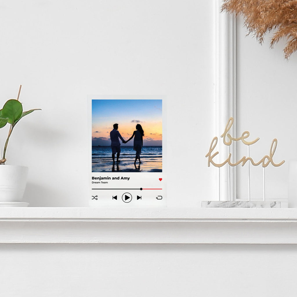 Personalised Spotify Themed Acrylic Plaque With Base - YouPersonalise