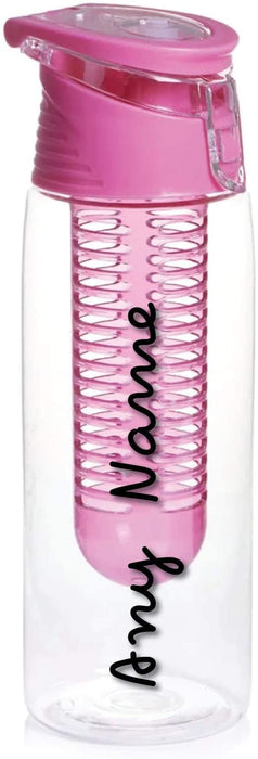 Personalised Water Bottle 700ml With Removable Fruit Infuser Water Bottle Add ANY Name Perfect For Gym, Kids, School Any Occassion - YouPersonalise