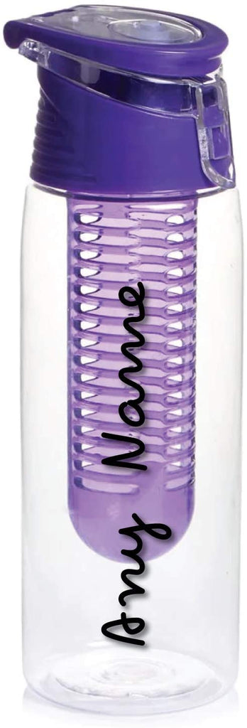 Personalised Water Bottle 700ml With Removable Fruit Infuser Water Bottle Add ANY Name Perfect For Gym, Kids, School Any Occassion - YouPersonalise